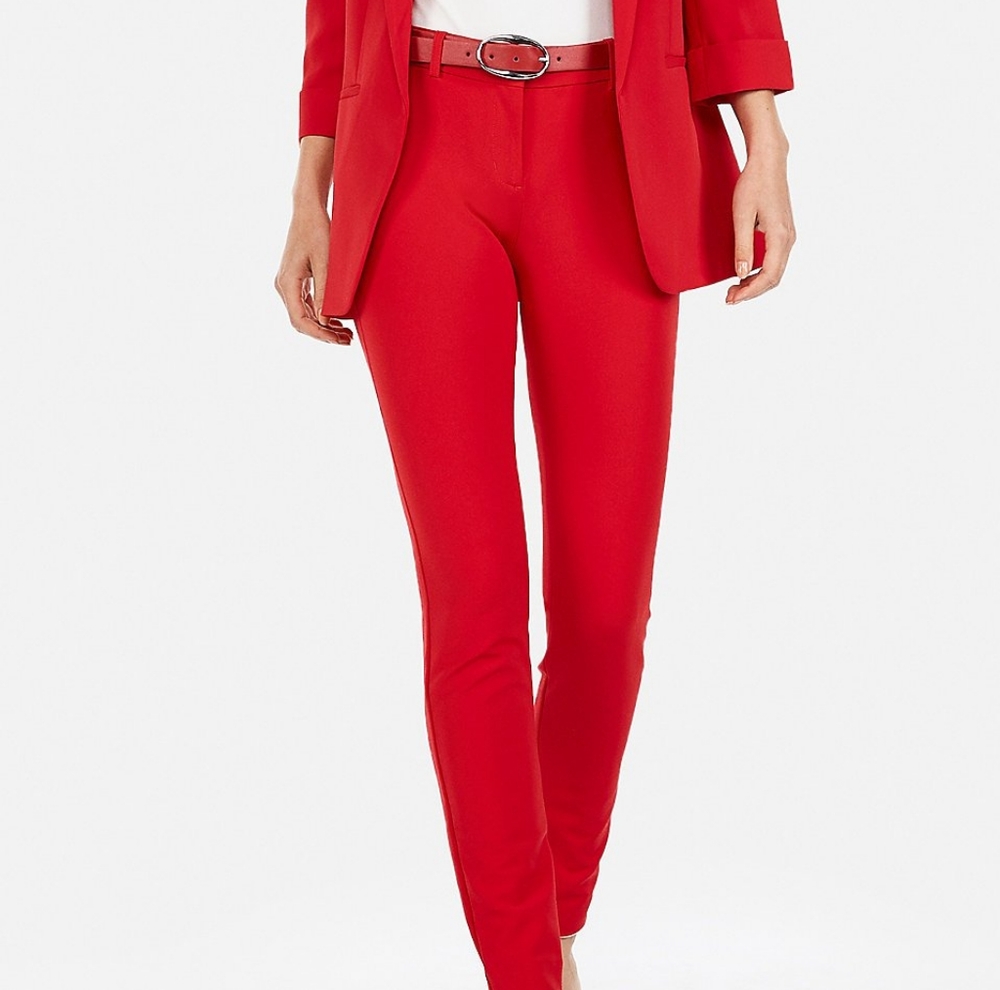 Express Red Skinny Jeggings